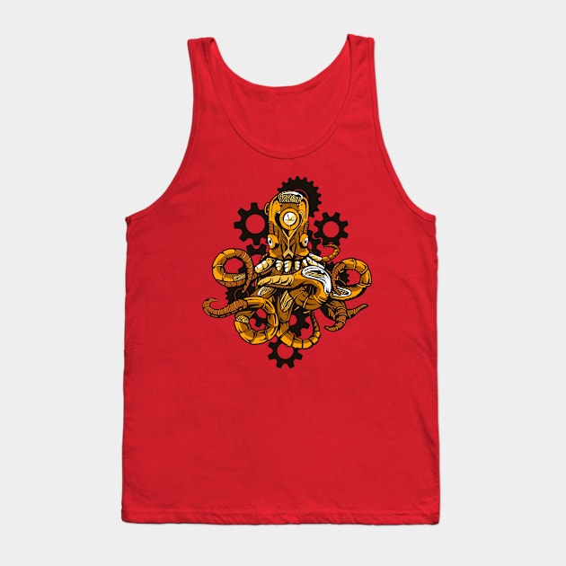 Steampunk Octopus Tank Top by Hmus